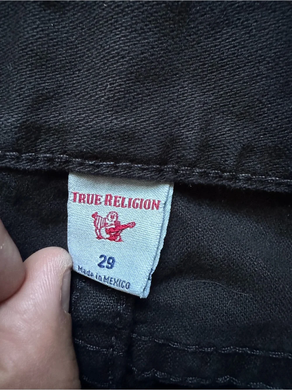 True Religion Black Rocco Relaxed Skinny Jeans Men’s Sz 29 Waist